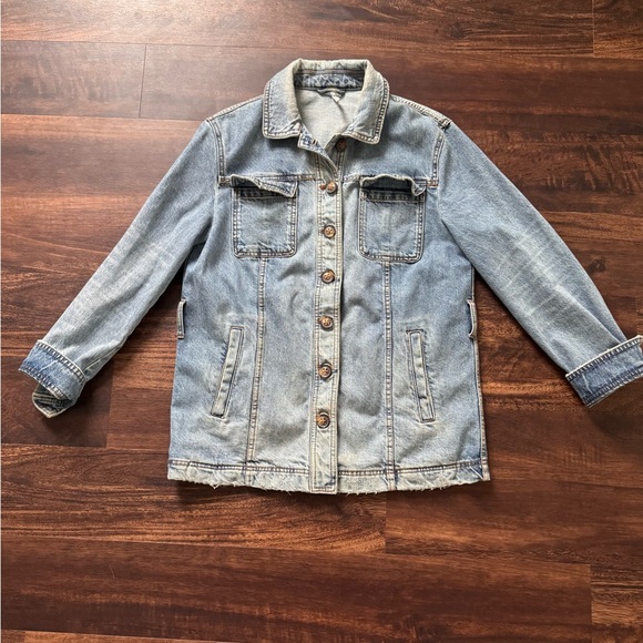 Free People Classic Blue Jean Jacket - Picture 4 of 7